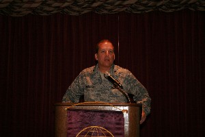   As the May meeting's featured speaker, Col. Michael Niezgoda, USAF, commander, 38th Engineering Installation Group (EIG), Tinker Air Force Base, Oklahoma, provided an overview of the mission and future strategy of the 38th EIG.